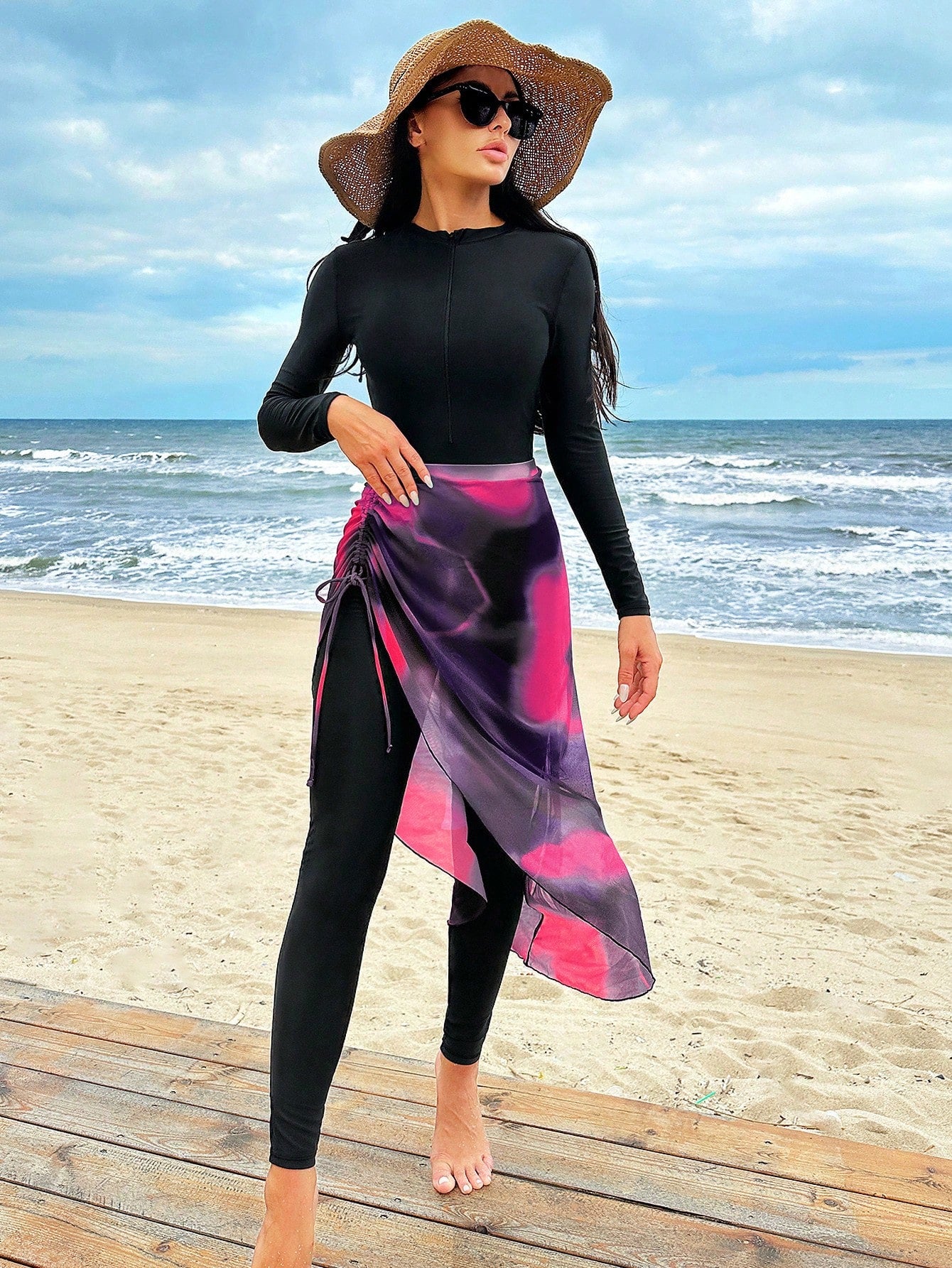 Swim Mulvari Conjunto de traje de baño de una pieza para mujer para la playa