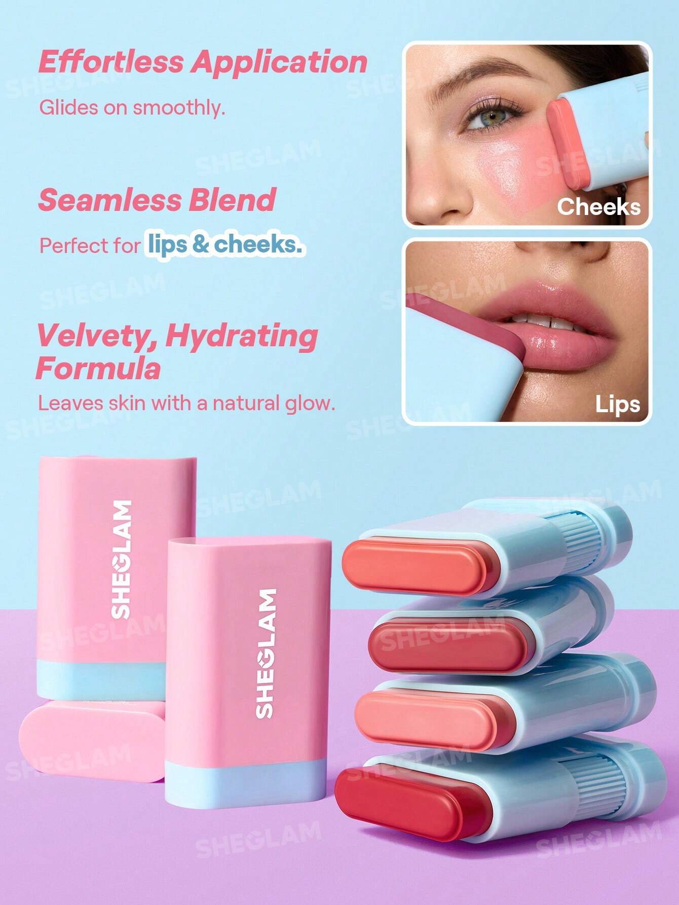 SHEGLAM Glass Glow Blush En Stick