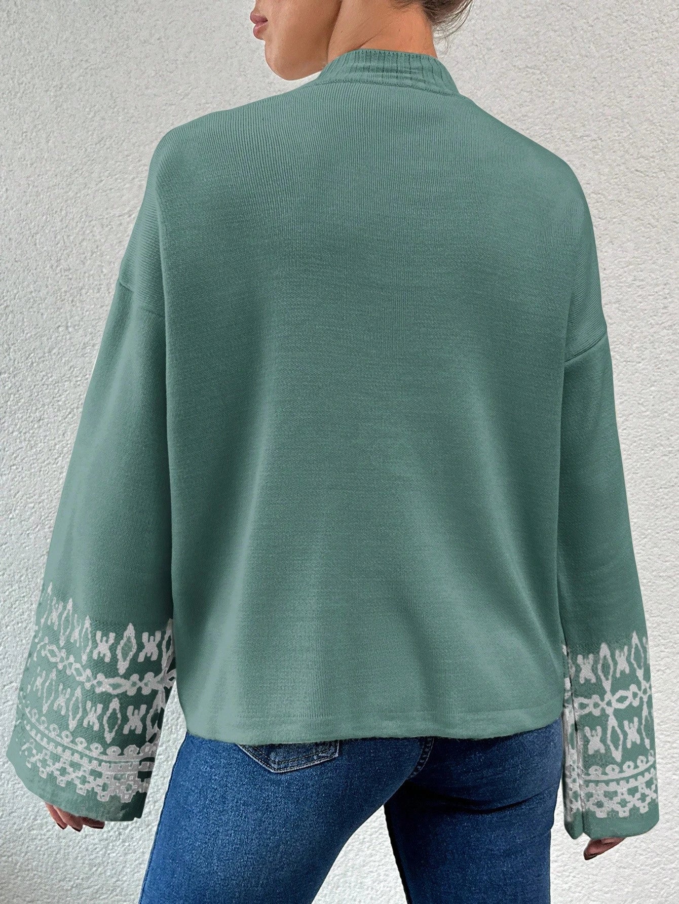 SHEIN Cottnline Pull décontracté minimaliste pour femmes avec col montant