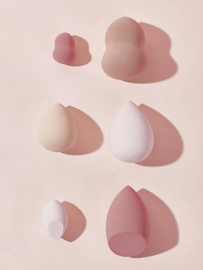 SHEGLAM Lot De 6 éPonges De Maquillage De DifféRentes Formes Pour CrèMe Liquide