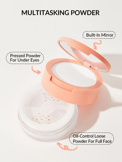 SHEGLAM Duo De Polvos Fijadores Para Rostro Y Contorno De Ojos Insta-Ready