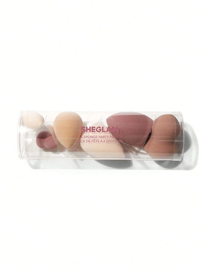 SHEGLAM Lot De 6 éPonges De Maquillage De DifféRentes Formes Pour CrèMe Liquide