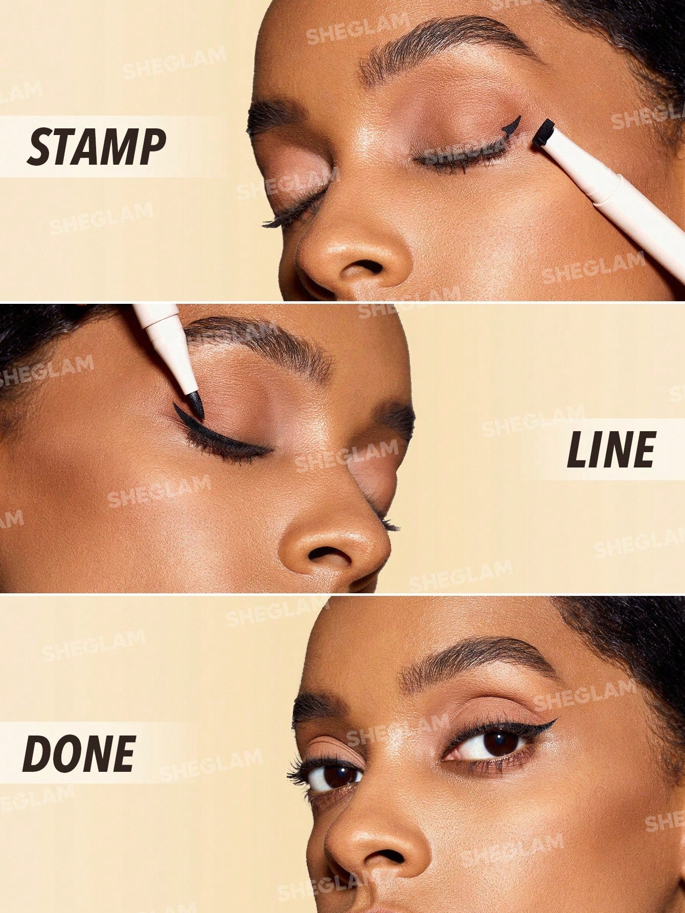 SHEGLAM Get Foxy Eye Stamp & Liner Pen 3 In 1 Waterproof Liquid Eyeliner Pencil