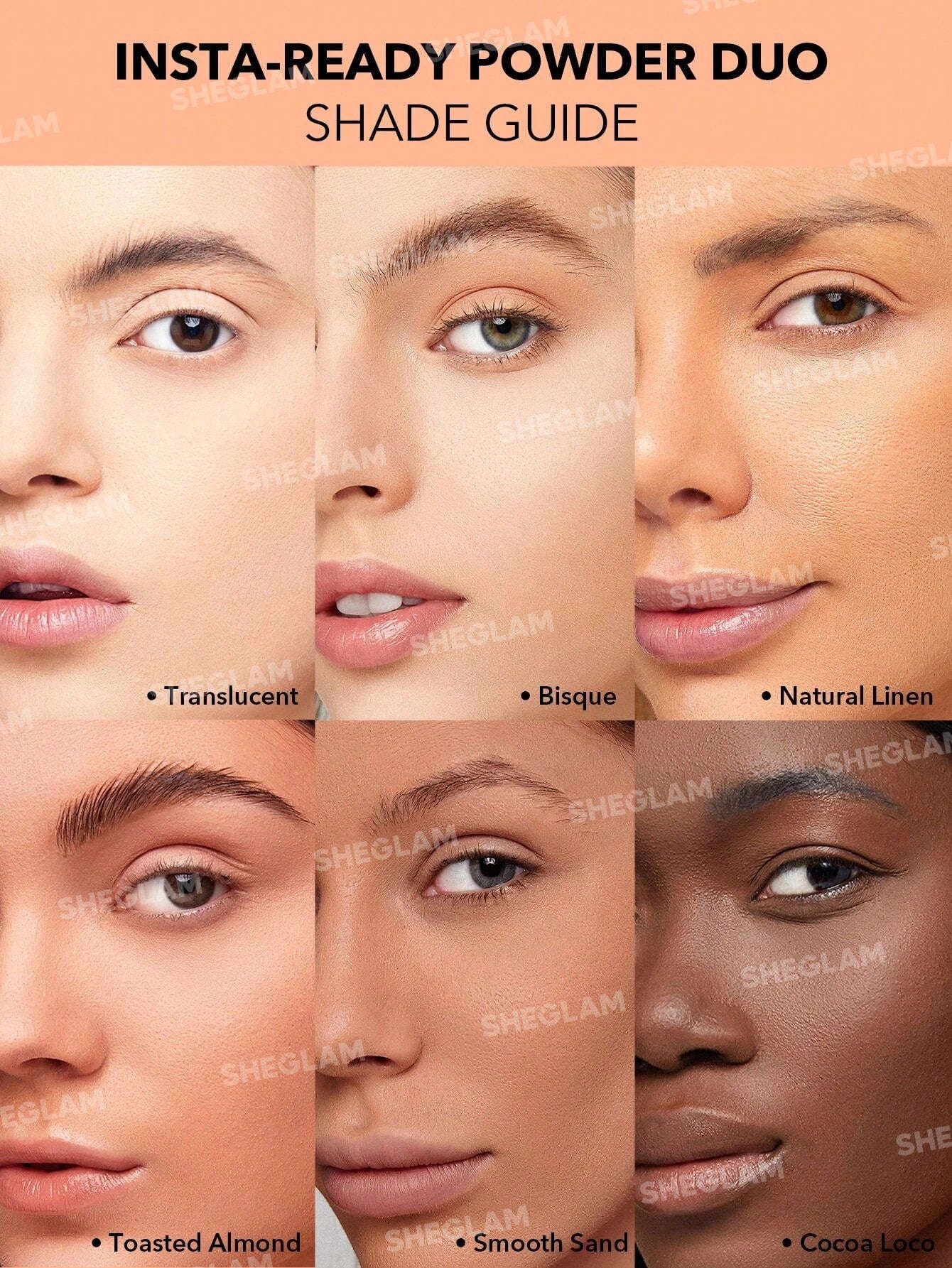 SHEGLAM Duo De Polvos Fijadores Para Rostro Y Contorno De Ojos Insta-Ready