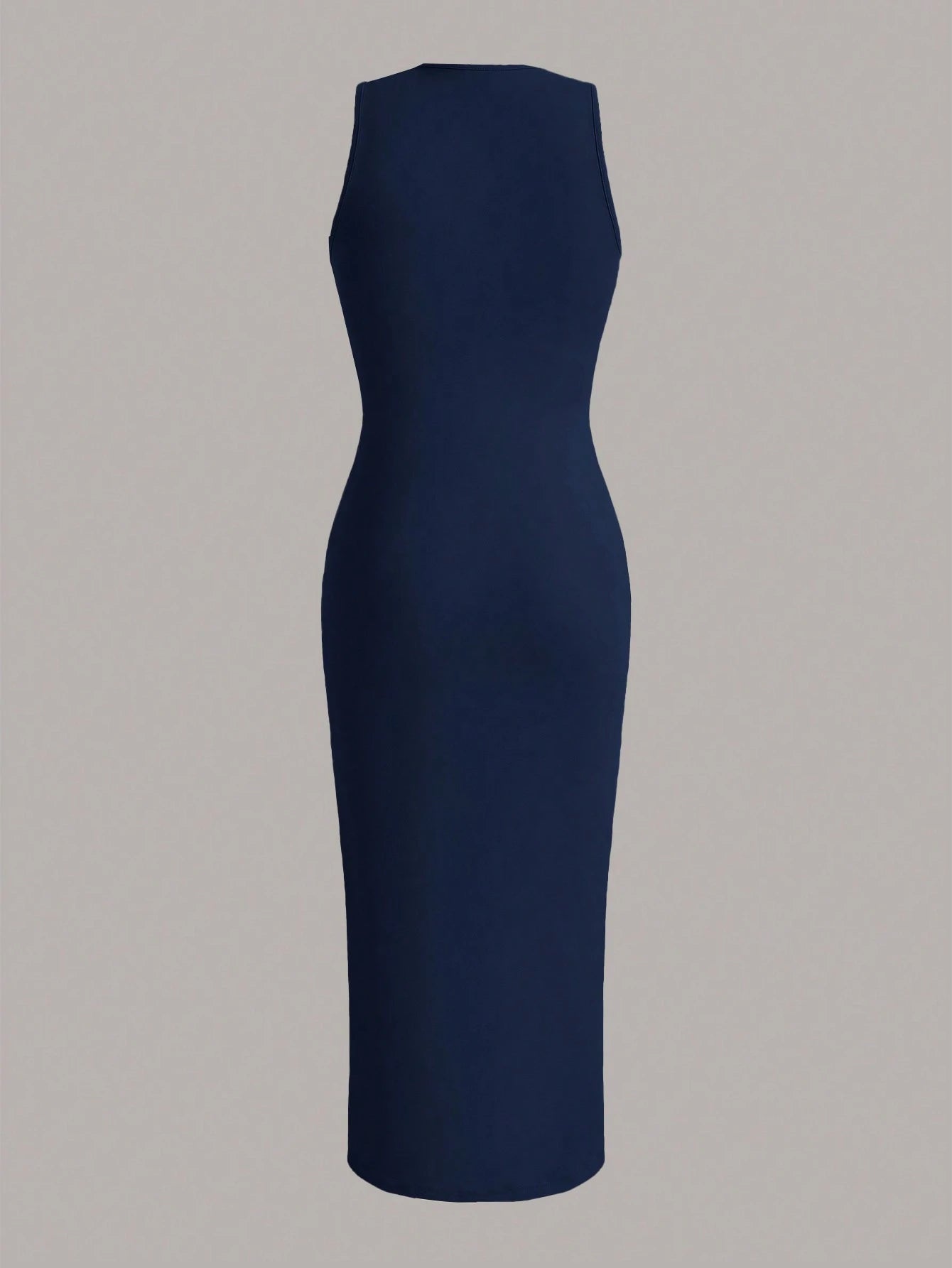 SHEIN EZwear Robe d'été avec taille froncée unie, robes d'été pour femmes