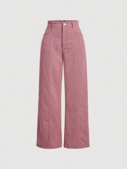 SHEIN MOD Pantalon ample pour usage quotidien en couleur unie pour femmes
