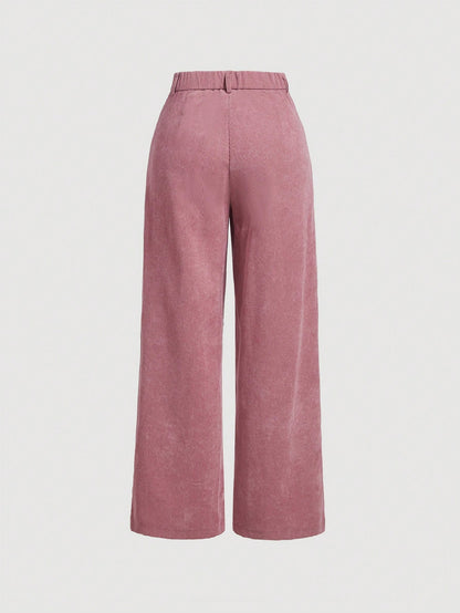 SHEIN MOD Pantalon ample pour usage quotidien en couleur unie pour femmes
