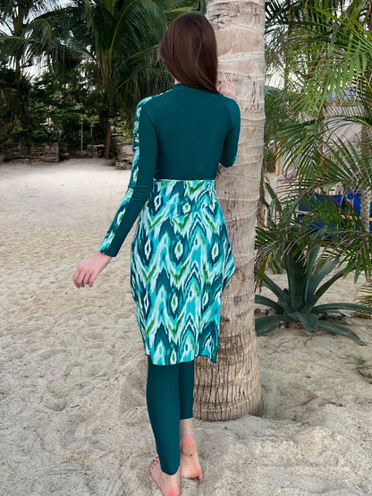Swim Shayni Conjunto de traje de baño con malla
