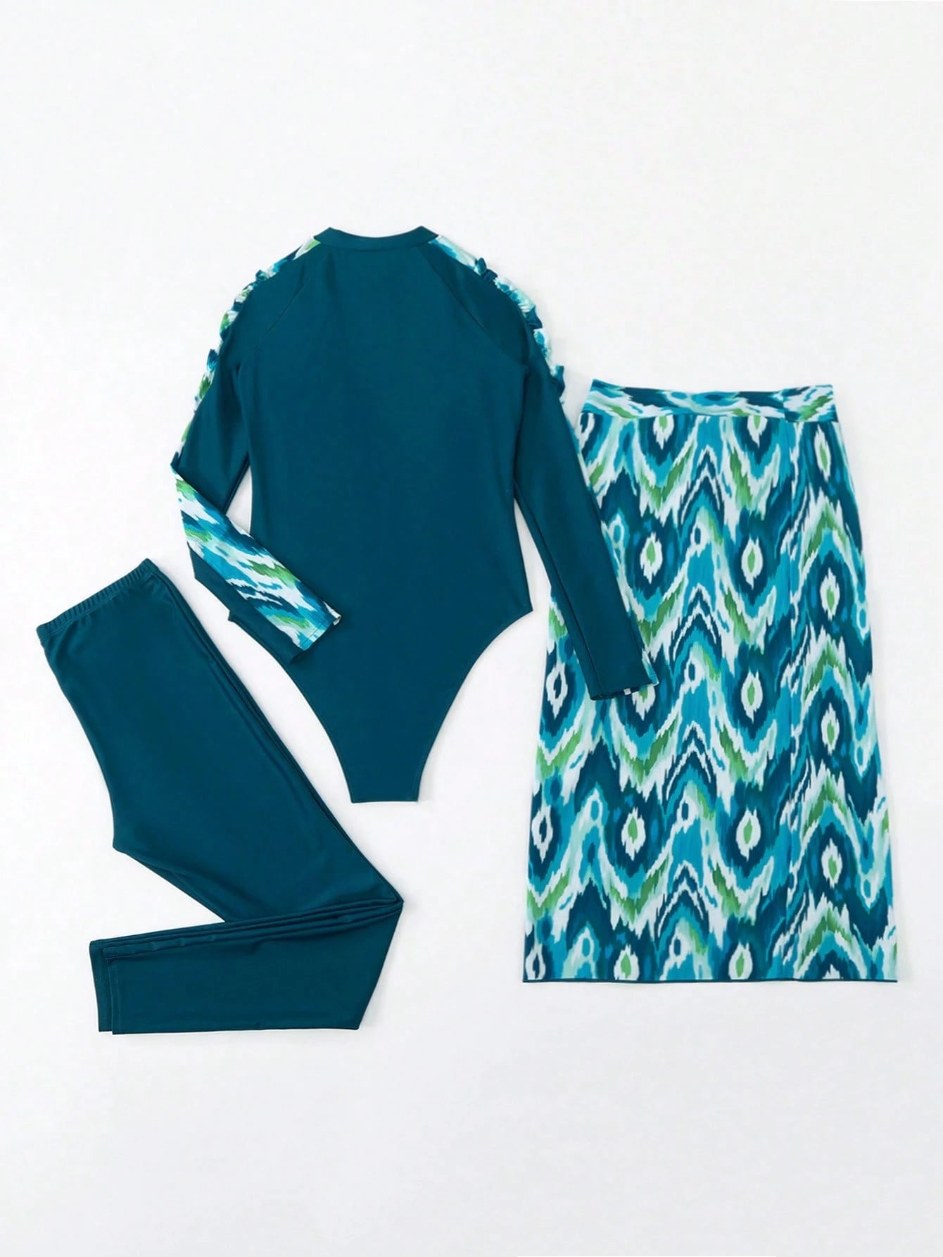 Swim Shayni Conjunto de traje de baño con malla