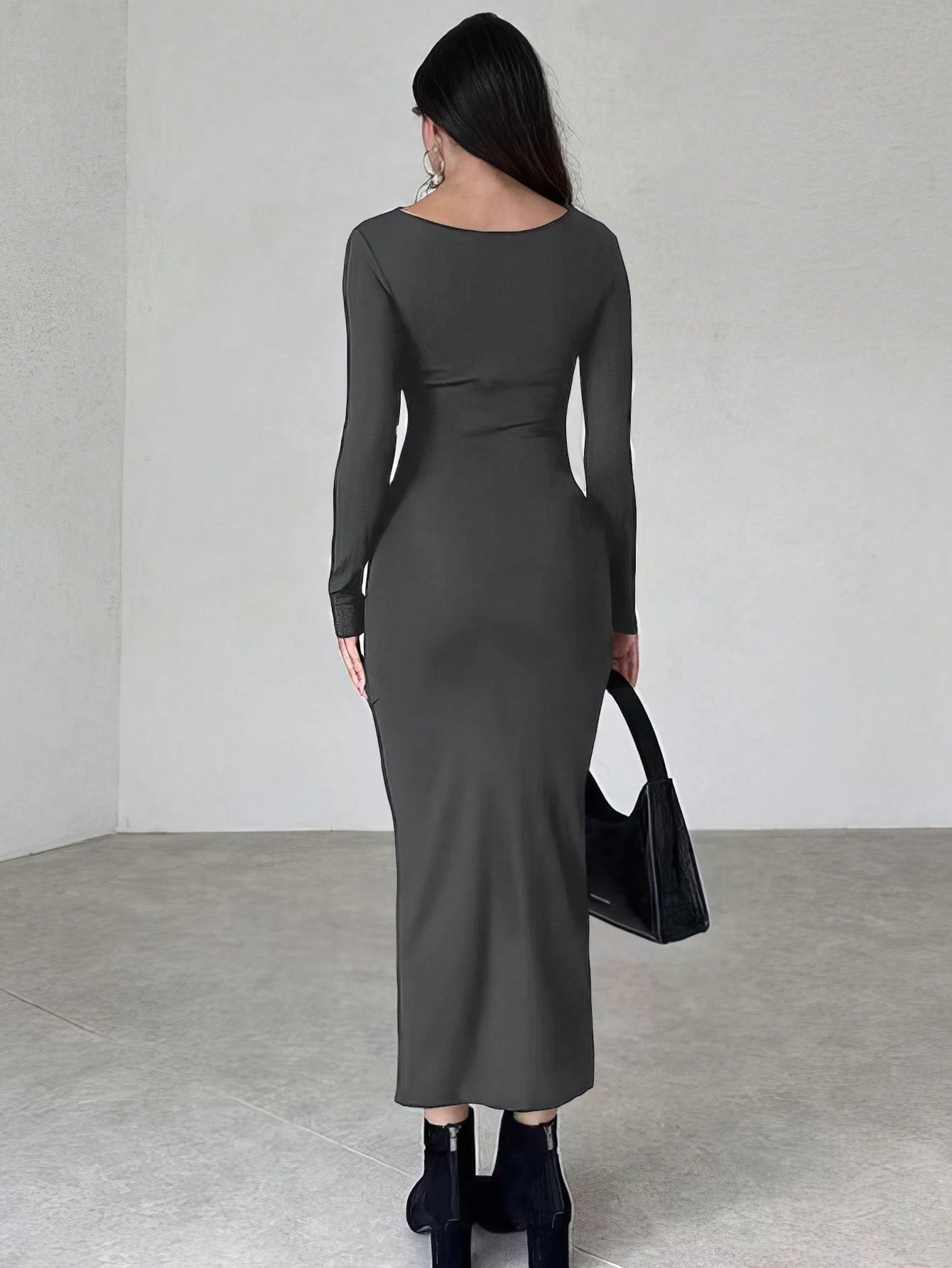 INAWLY Solva Robe Longue Plissée Pour Femme