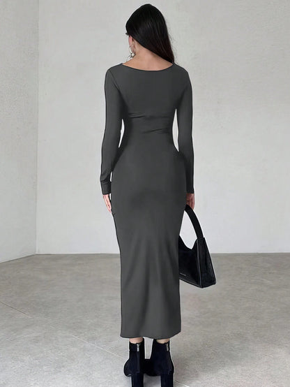 INAWLY Solva Robe Longue Plissée Pour Femme