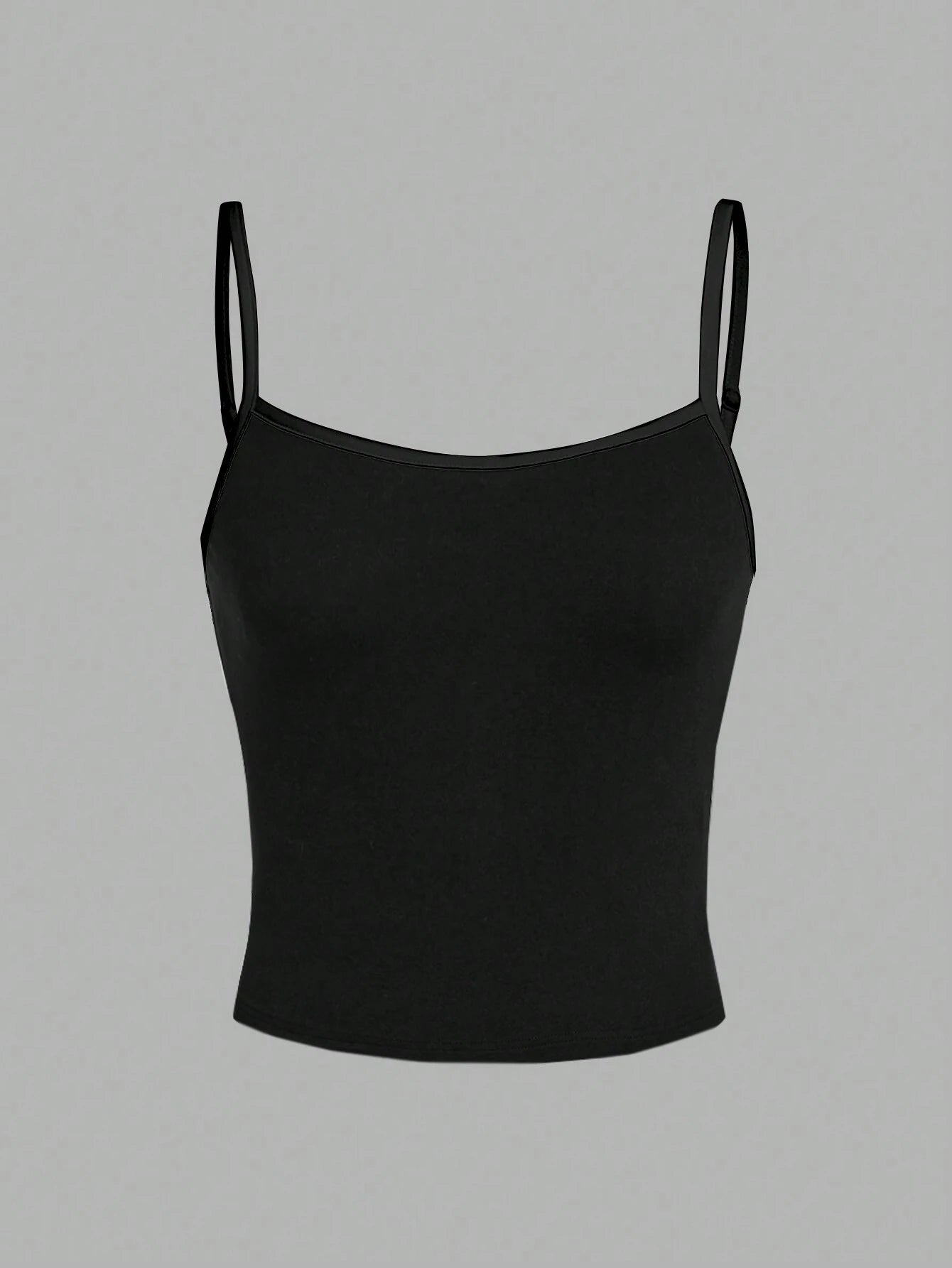 SHEIN EZwear Débardeur court casual de couleur unie, débardeur ajusté pour femme convenant pour l'été