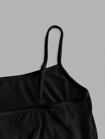 SHEIN EZwear Débardeur court casual de couleur unie, débardeur ajusté pour femme convenant pour l'été