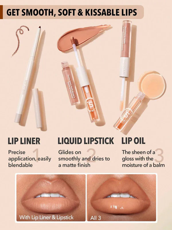 SHEGLAM Soft 90'S Glam Lip Liner And Lip Duo Set