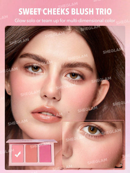 SHEGLAM Trio De Fards à Joues Sweet Cheeks-Palette De Fards à Joues