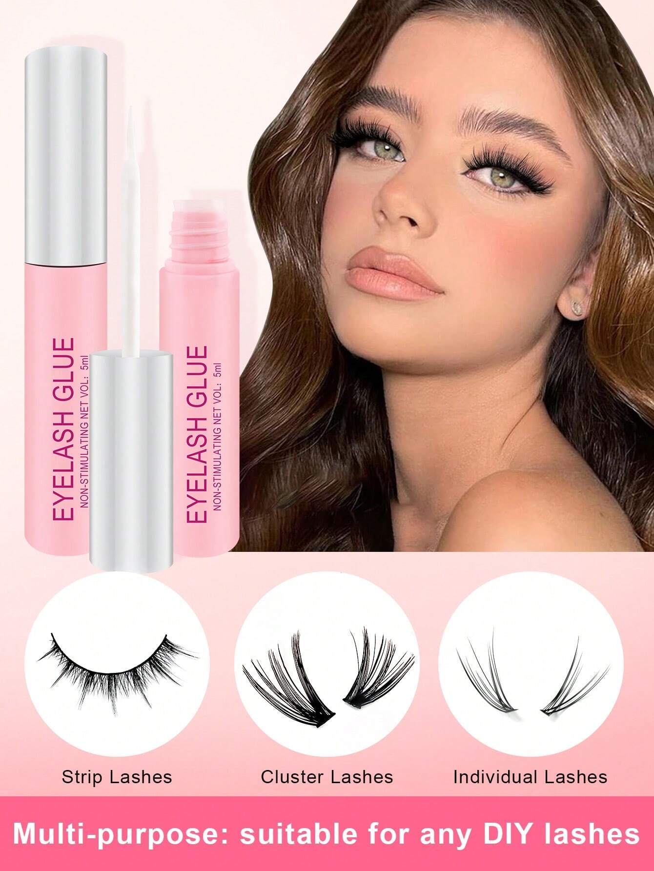 1 pièce Colle à cils transparente de 5