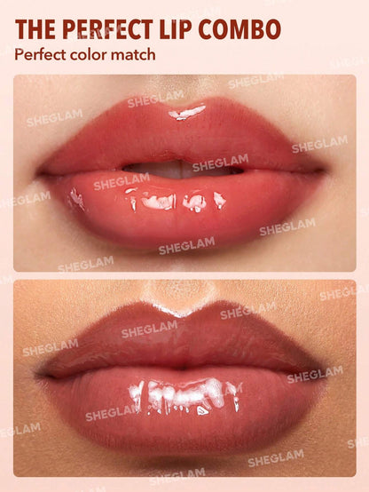 SHEGLAM Crayon Contour Et Gloss Lip Rules-Rouge à LèVres Liquide Hydratant 2 En 1