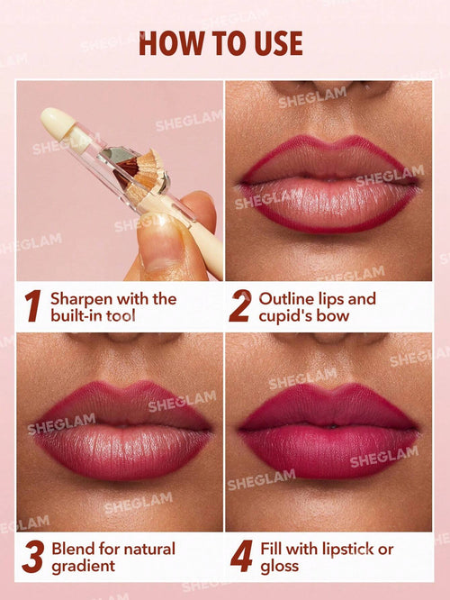 SHEGLAM Crayon à LèVres-Mais D'Abord, Crayon à LèVres CréMeux