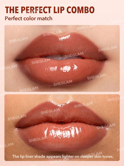 SHEGLAM Crayon Contour Et Gloss Lip Rules-Rouge à LèVres Liquide Hydratant 2 En 1