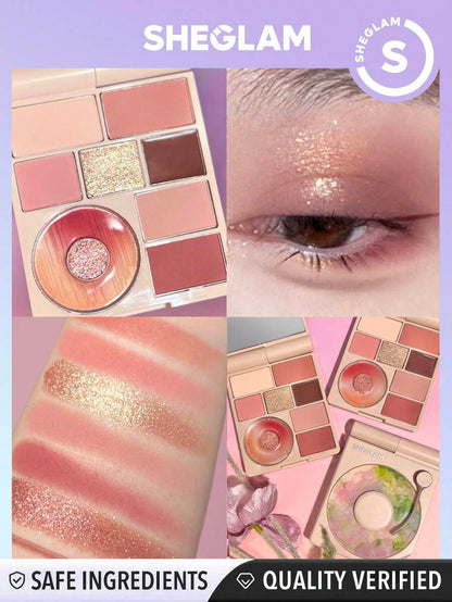 SHEGLAM Vinyl Pop Color Palette-Rose Sonata 9-Color