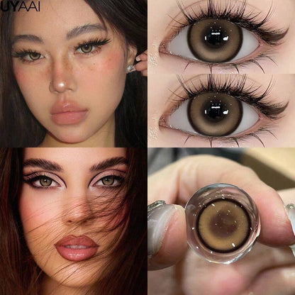 UYAAI 1 paire - Lentilles de contact colorées naturelles pour toute l'année