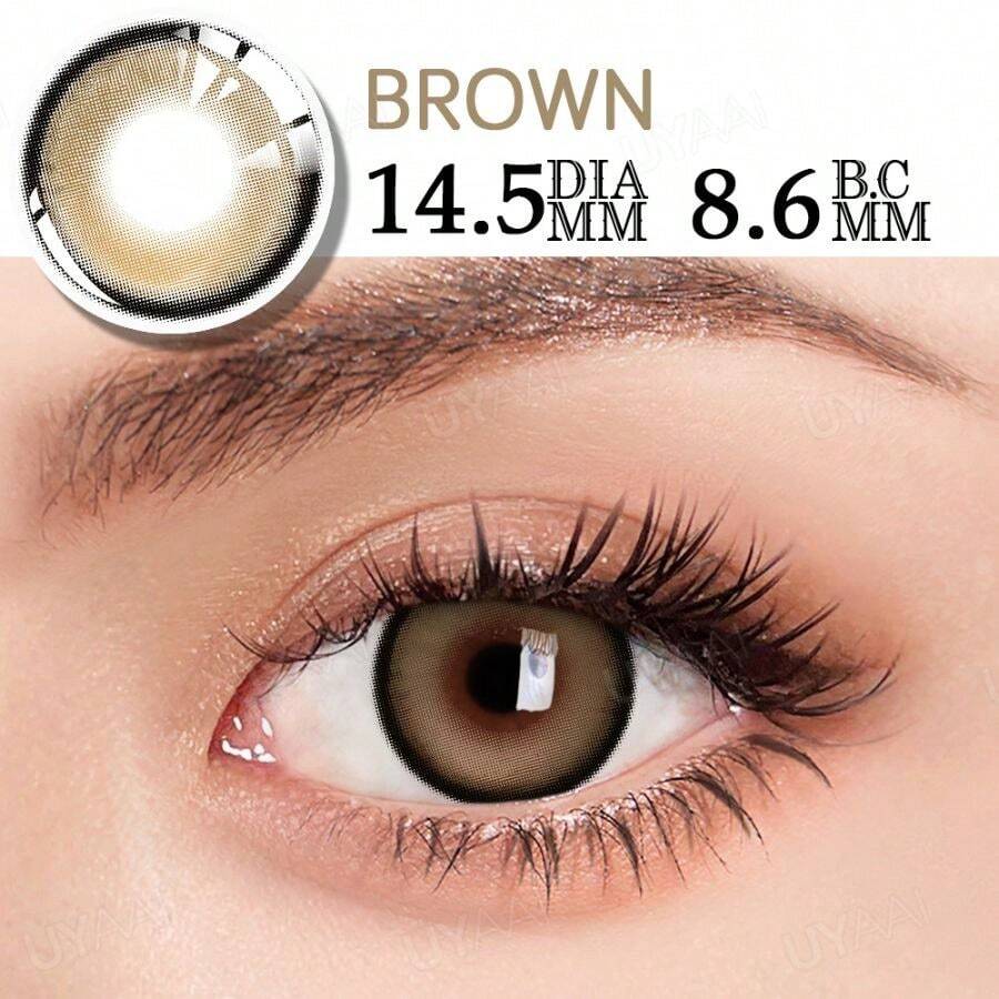 UYAAI 1 paire - Lentilles de contact colorées naturelles pour toute l'année