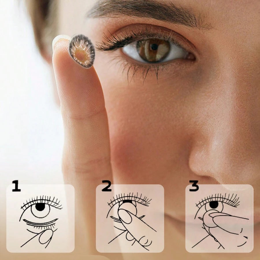 UYAAI 1 paire - Lentilles de contact colorées naturelles pour toute l'année