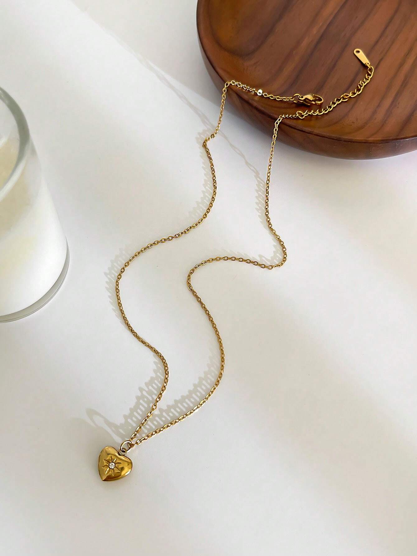 Monlansher 1 pièce Nouveau collier pendentif en acier inoxydable à la mode pour femmes