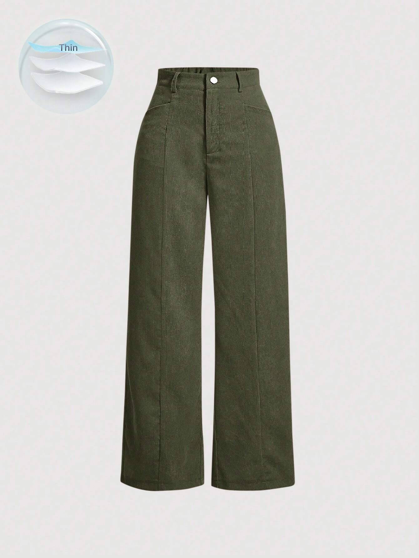 SHEIN MOD Pantalon large de couleur unie pour femmes