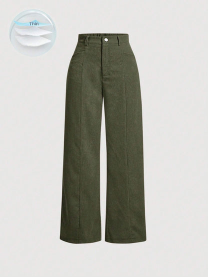 SHEIN MOD Pantalon large de couleur unie pour femmes