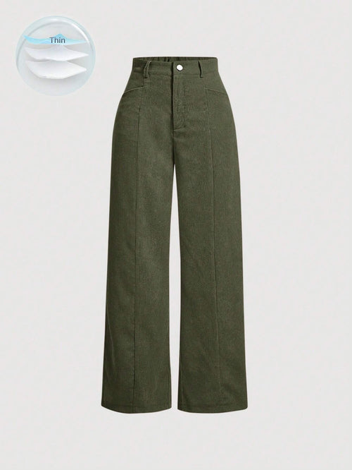 SHEIN MOD Pantalon large de couleur unie pour femmes