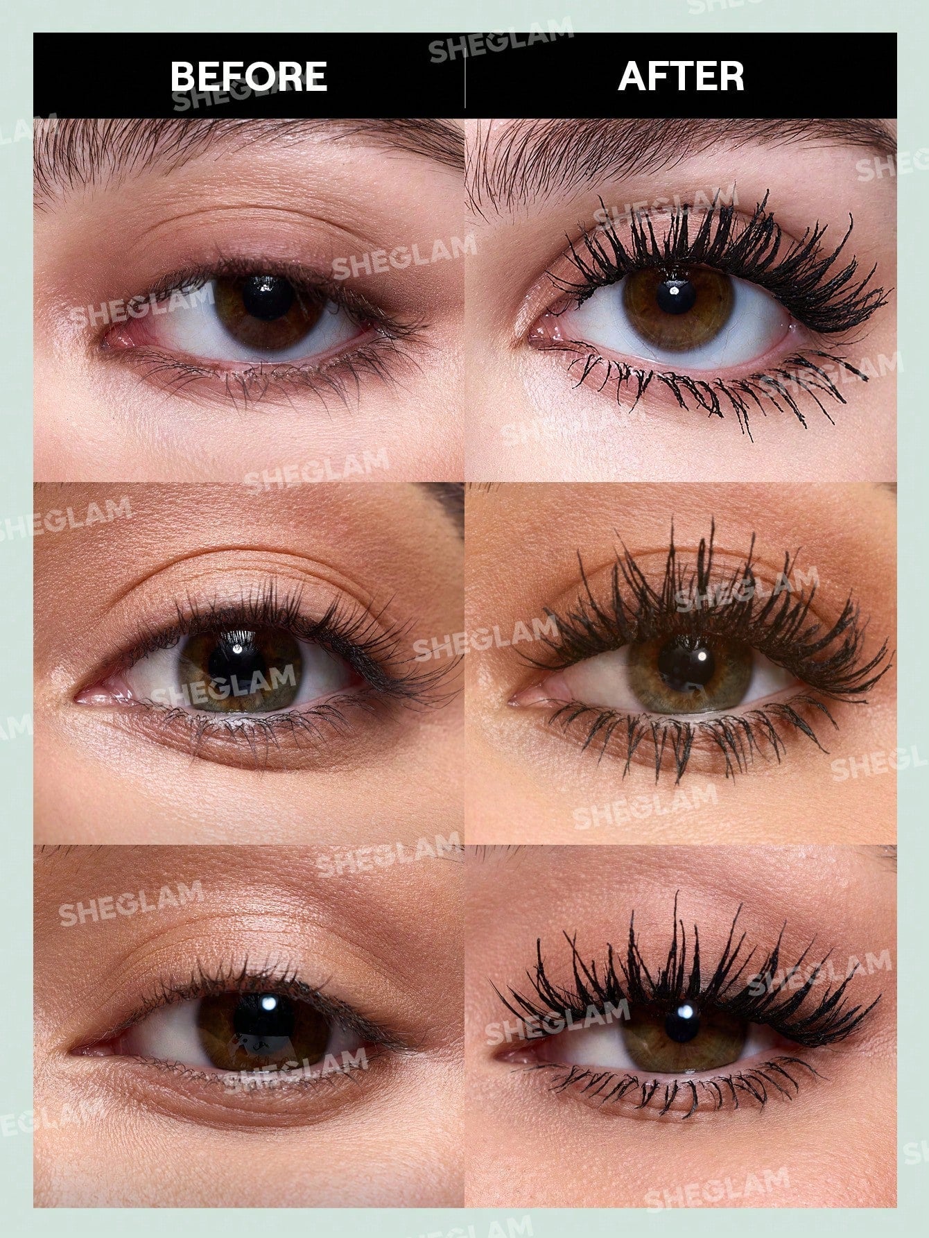 SHEGLAM All-In-One Volume & Length Mascara 2 In 1 Waterproof Volumizing Dual