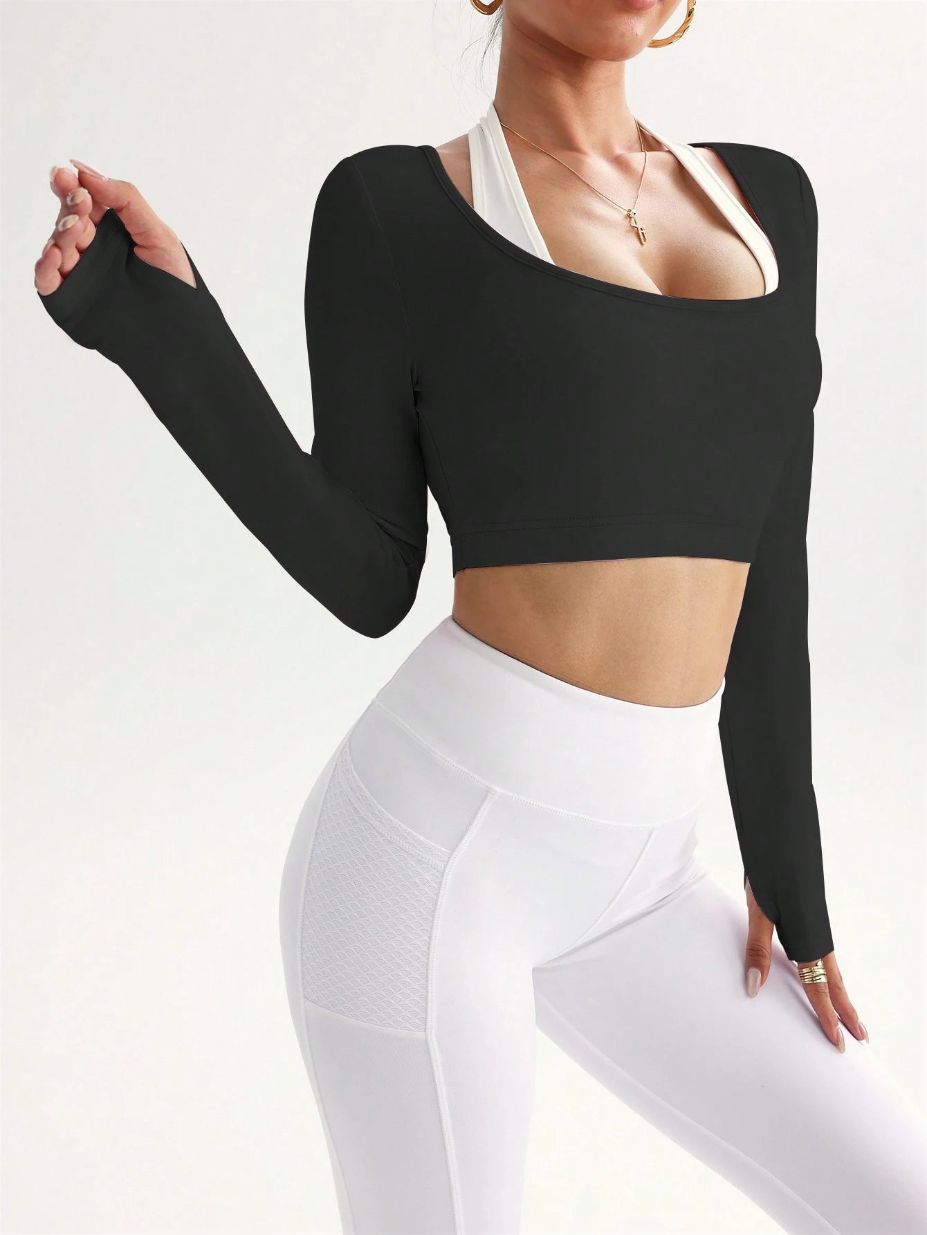 Eassivo Eassivo T-shirt de sport casual à col montant