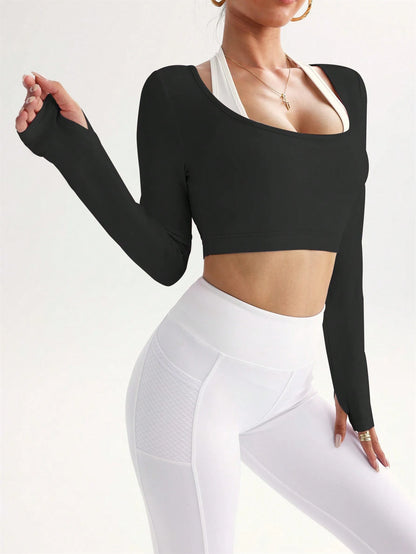 Eassivo Eassivo T-shirt de sport casual à col montant