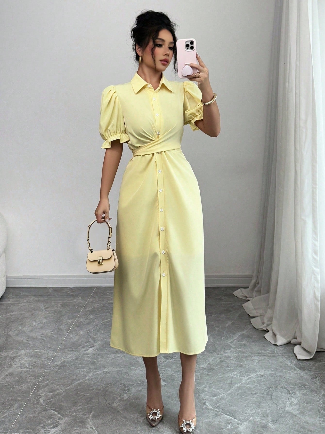 Elenzga Robe élégante de style français