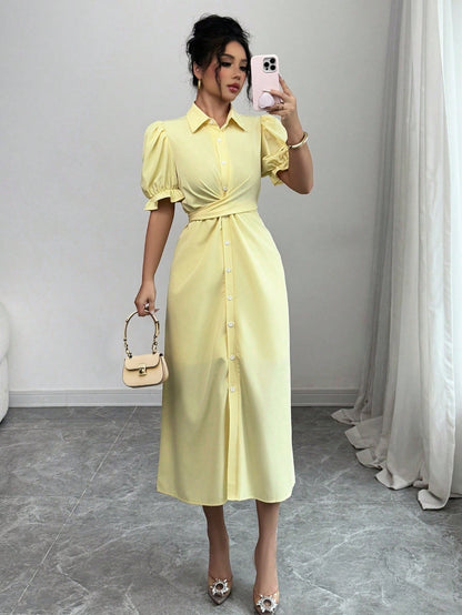 Elenzga Robe élégante de style français