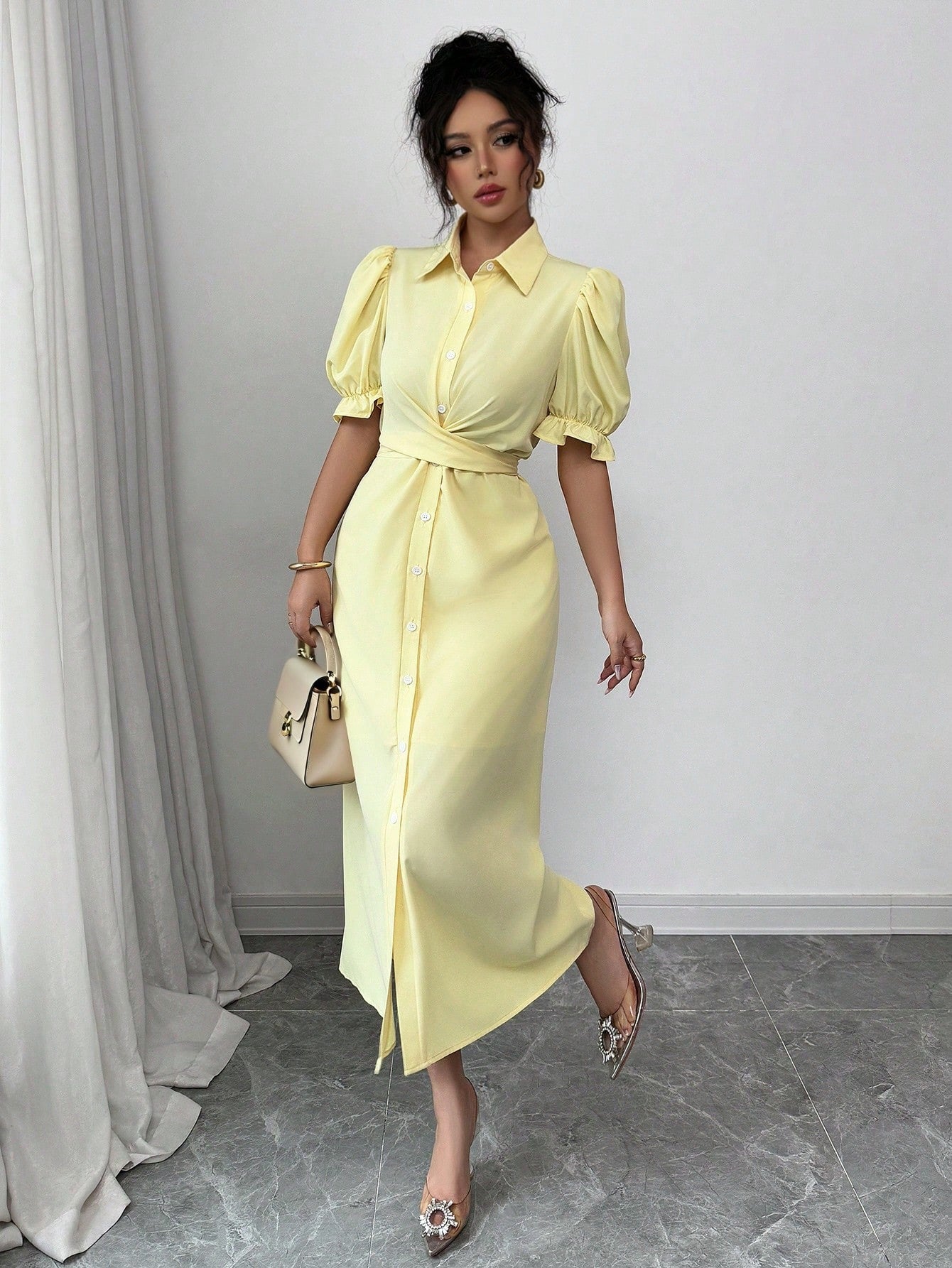 Elenzga Robe élégante de style français