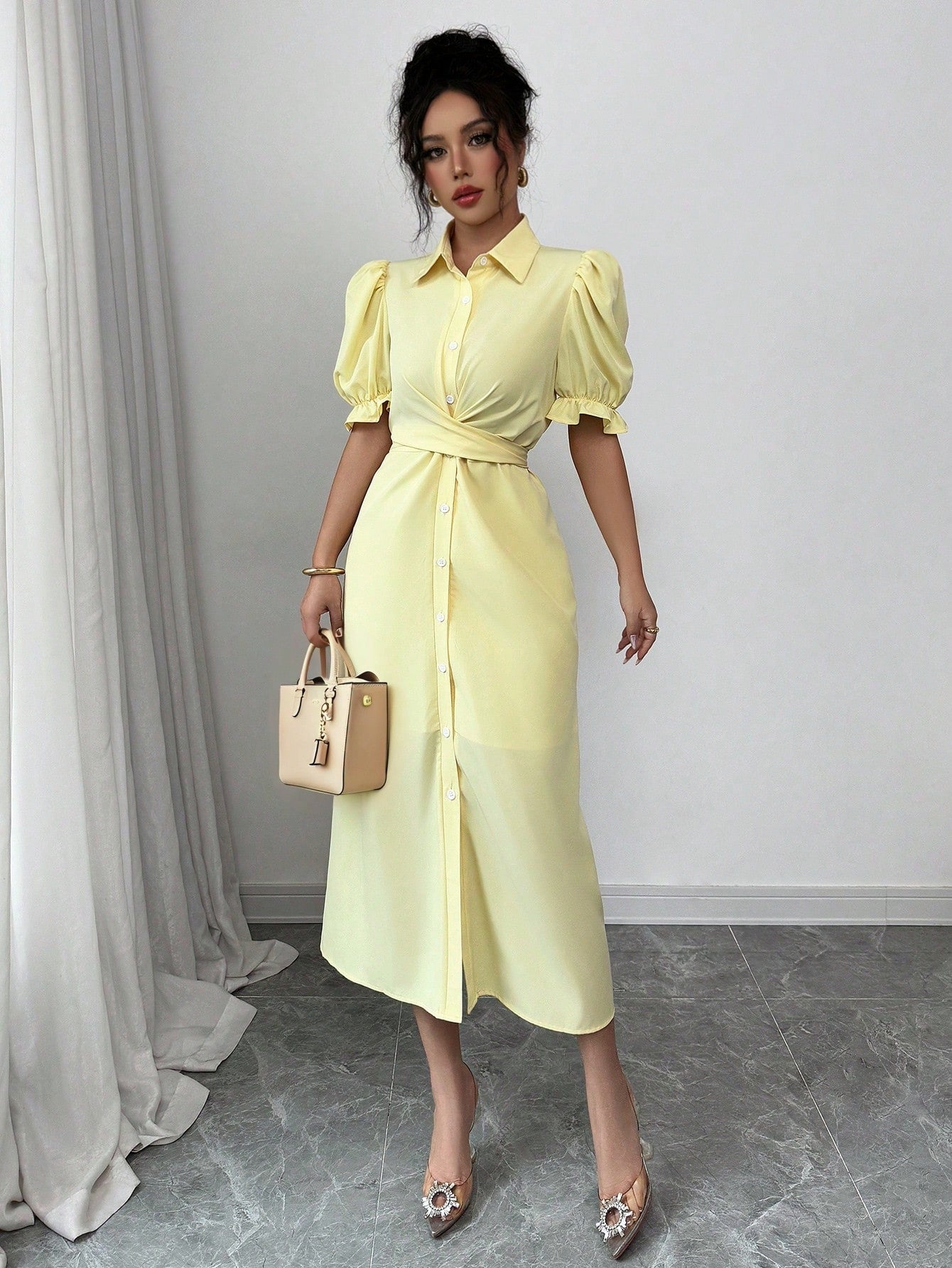 Elenzga Robe élégante de style français