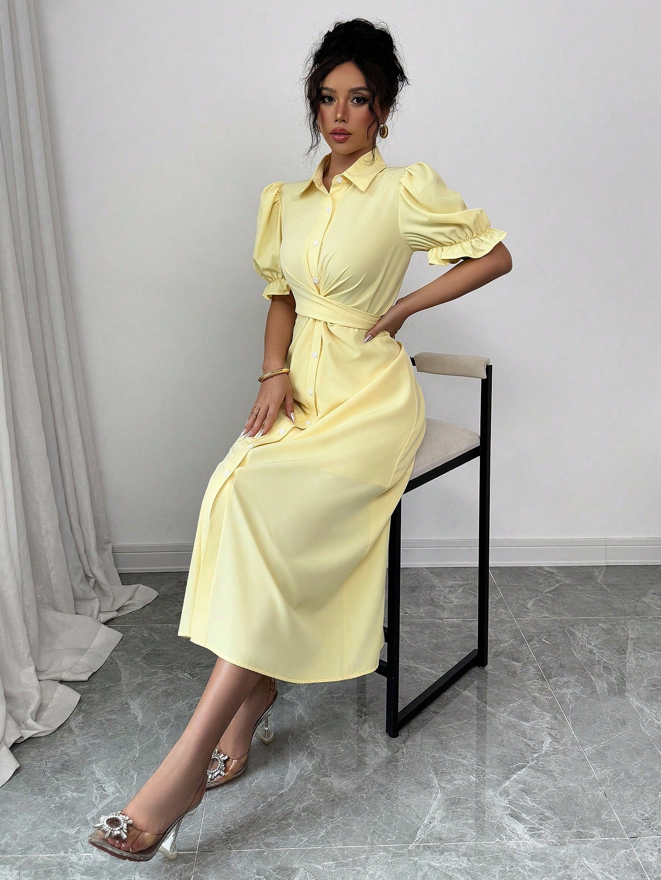 Elenzga Robe élégante de style français