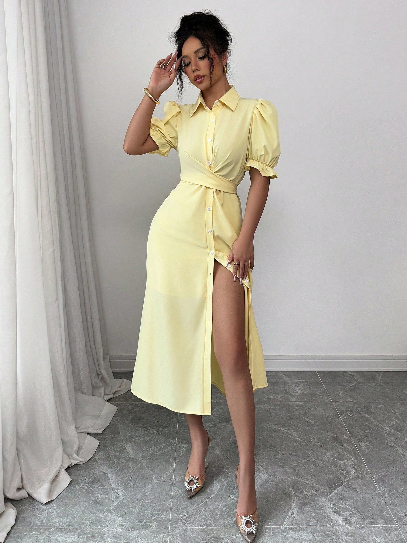Elenzga Robe élégante de style français