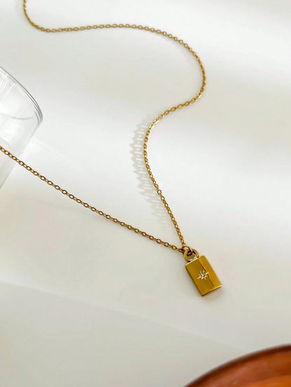 Monlansher 1 pièce Nouveau collier pendentif en acier inoxydable à la mode pour femmes
