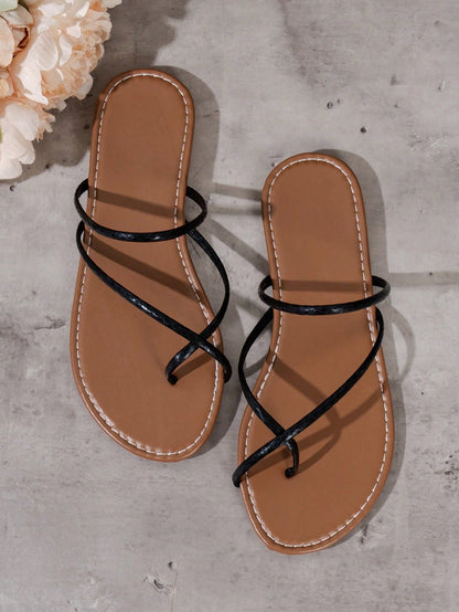 Nouvelles arrivées d'été 2025 Tongs femmes or grande taille Mode Décontractée Pantoufles de plage