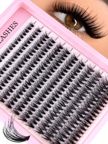 240 pièces de faux cils individuels, grande capacité, courbure 30D/40D/80D, 8-16 mm