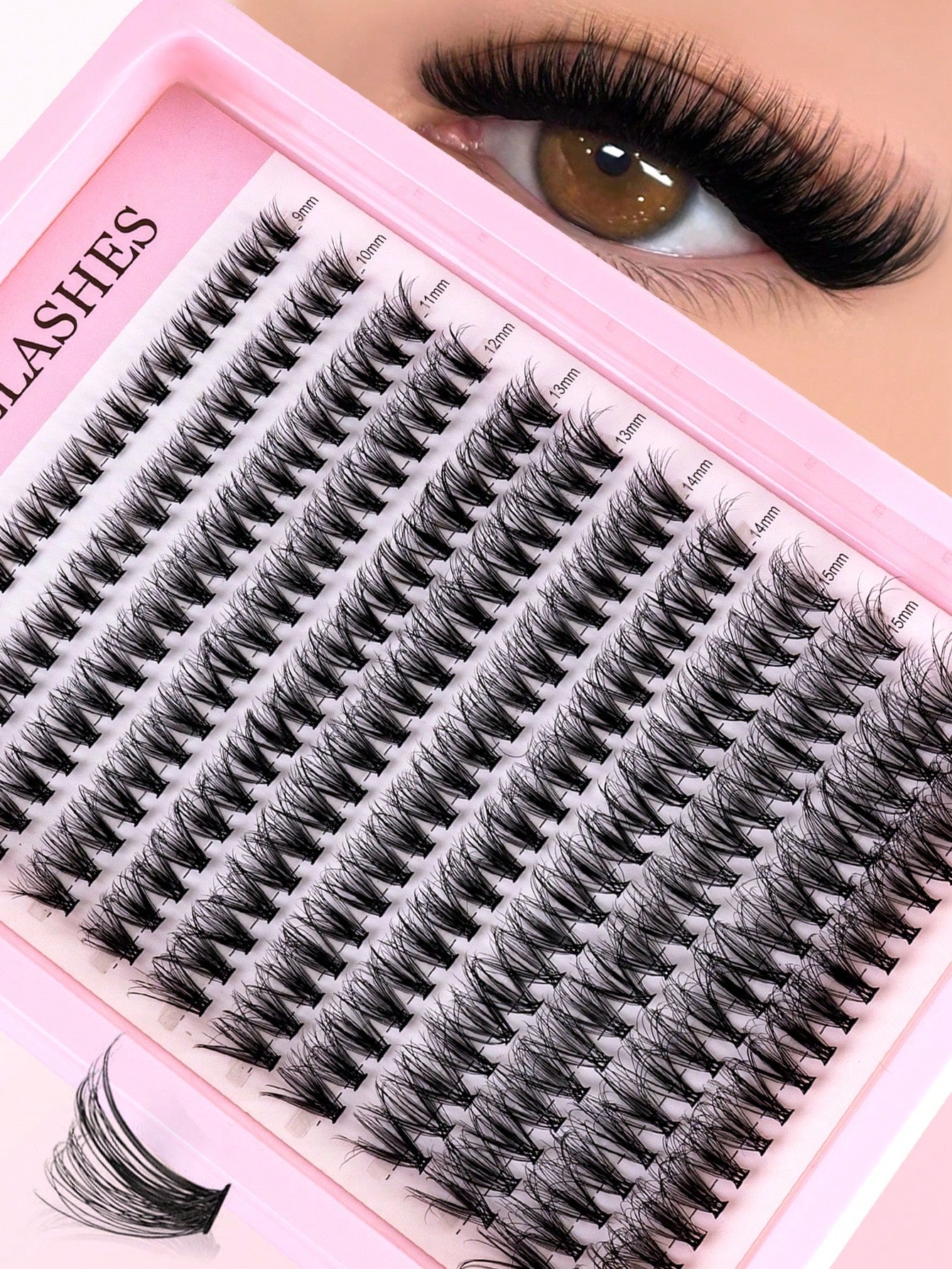 240 pièces de faux cils individuels, grande capacité, courbure 30D/40D/80D, 8-16 mm