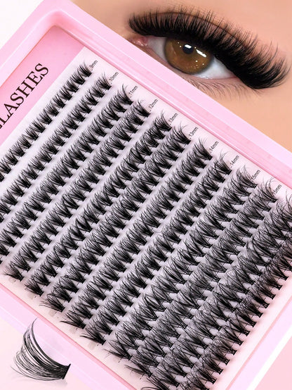 240 pièces de faux cils individuels, grande capacité, courbure 30D/40D/80D, 8-16 mm