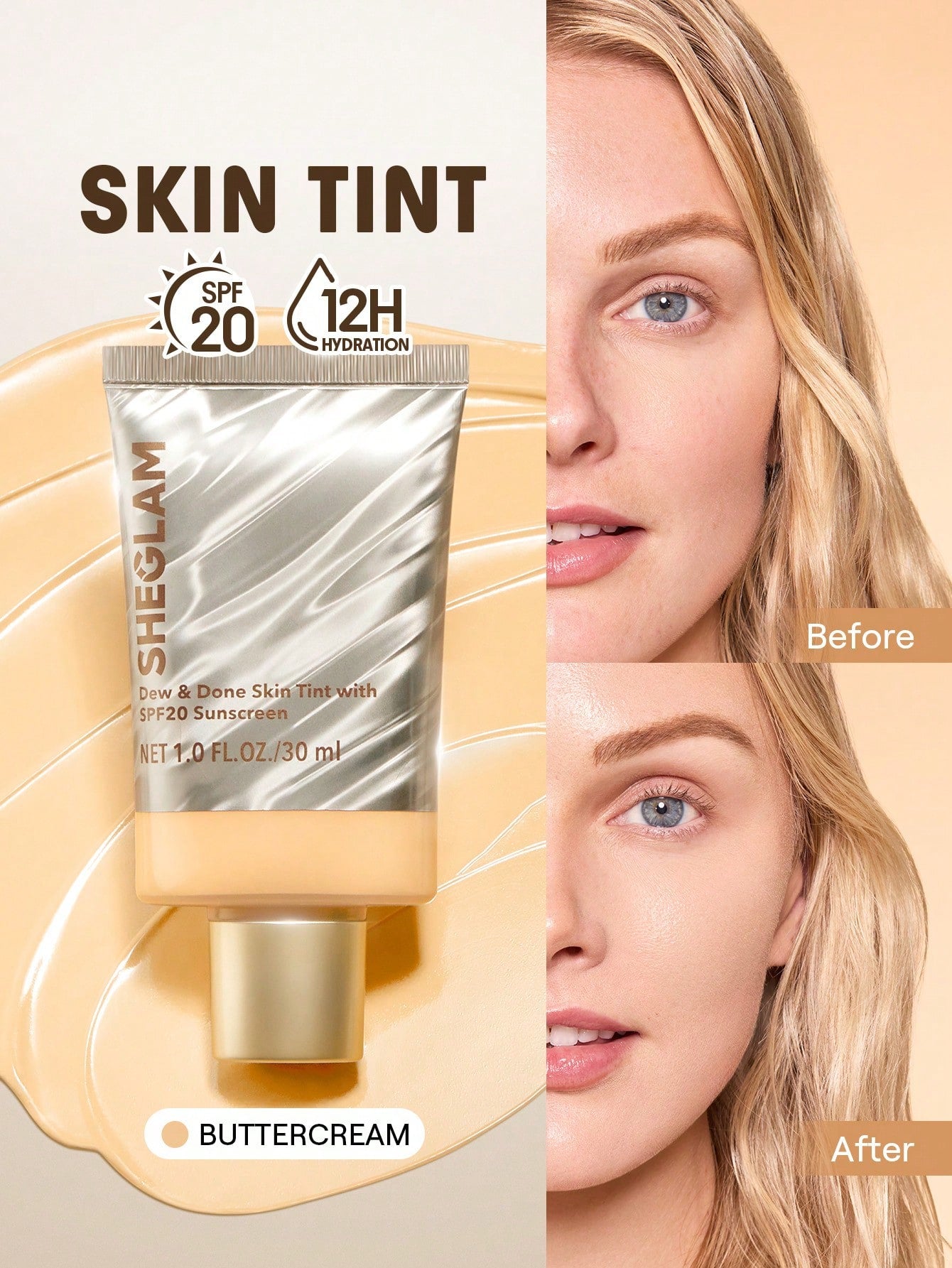 SHEGLAM Dew & Done Teint Teinté Spf20