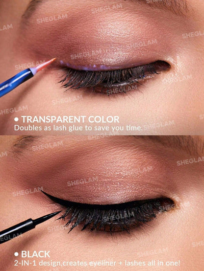 SHEGLAM All Eyes On You Colle à Cils Noire 2 En 1