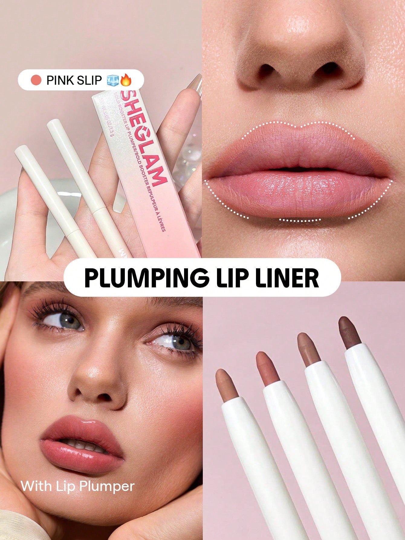 SHEGLAM Bold Booster Crayon à LèVres Repulpant Rouge