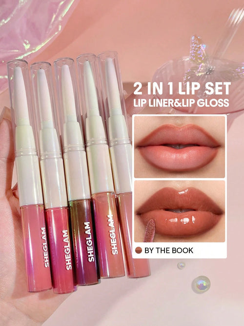 SHEGLAM Crayon Contour Et Gloss Lip Rules-Rouge à LèVres Liquide Hydratant 2 En 1