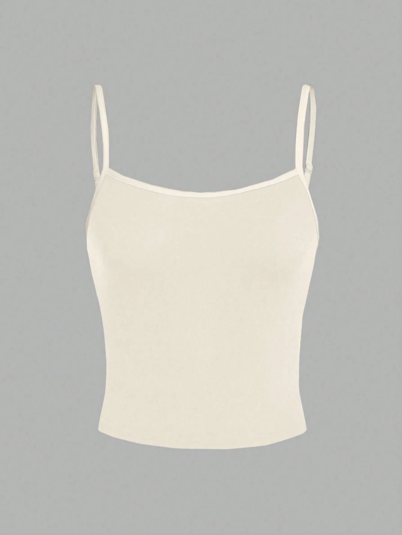 SHEIN EZwear Débardeur beige minimaliste décontracté, ajusté pour femmes, convient pour l'été